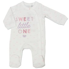 N14767: Baby "Sweet Little One" Cotton Sleepsuit (NB-3 Months)